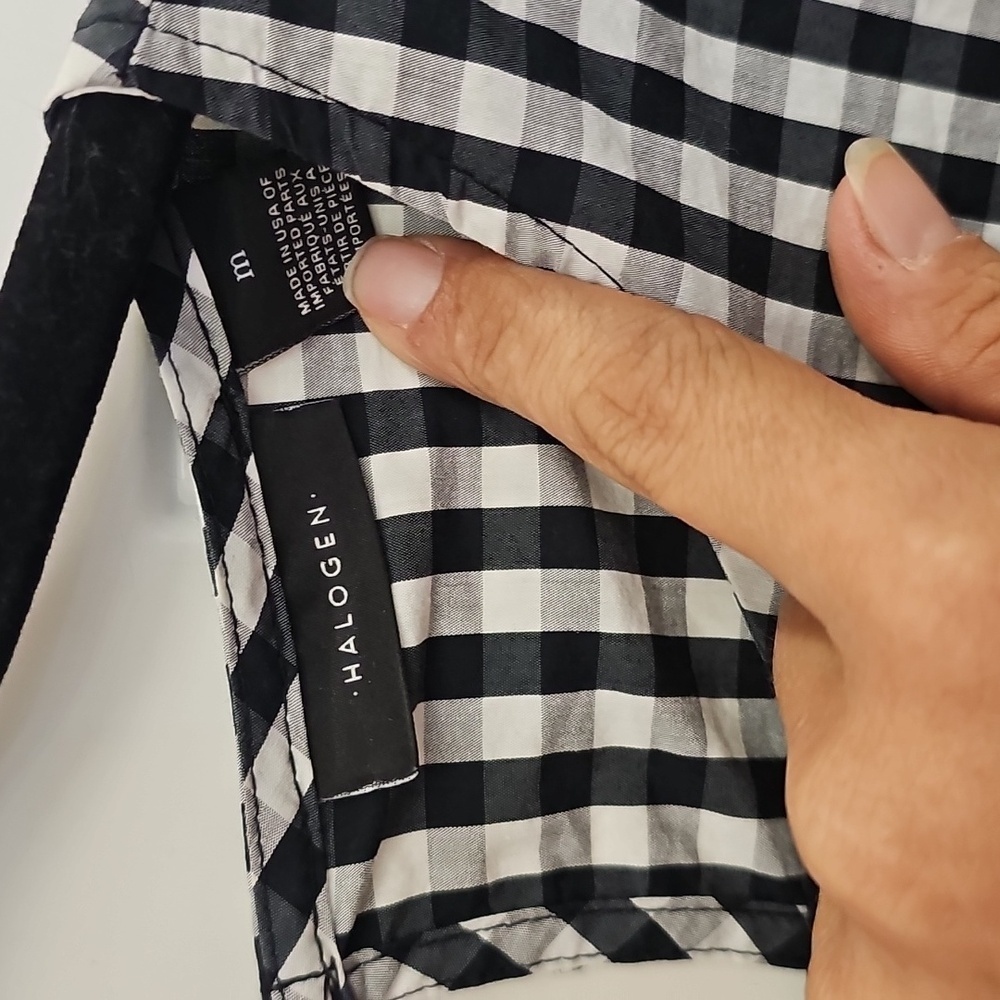 Halogen, Gingham, Blouse, Office, Party, Casual, Basic, Relax, Baggy, Lightweigh - Picture 3 of 5